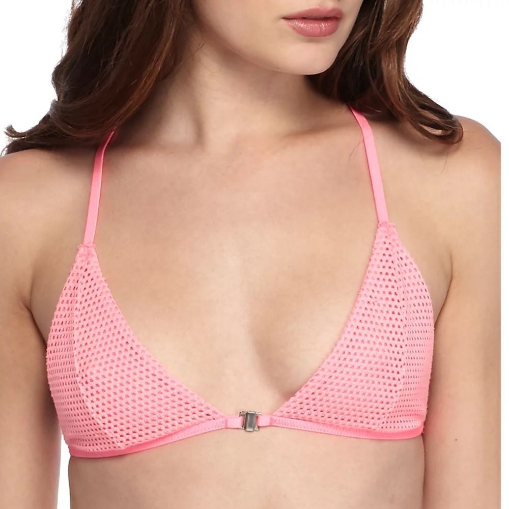 free people Neon Pink Roll With It Bralette Medium